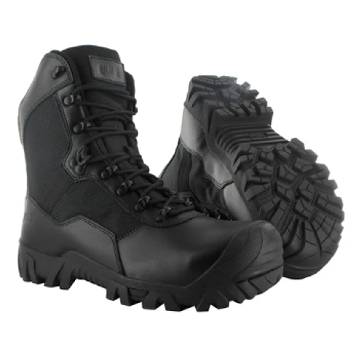 The Magnum Hawk 8.0 Tactical Combat Boots MHK100 feature full-grain leather and 1680 Denier Cordura uppers for durability. They include a breathable, moisture-wicking mesh lining and a padded, contoured collar for comfort and flexible support all day long.  www.moralepatches.com.au