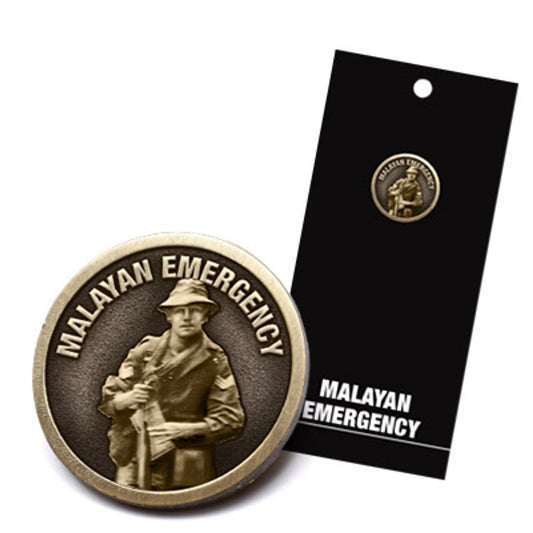 The Sensational Malayan Emergency Lapel Pin is perfect for history enthusiasts and those who appreciate unique collectables. This lapel pin adds a touch of elegance to any outfit while showcasing your love for history. www.moralepatches.com.au