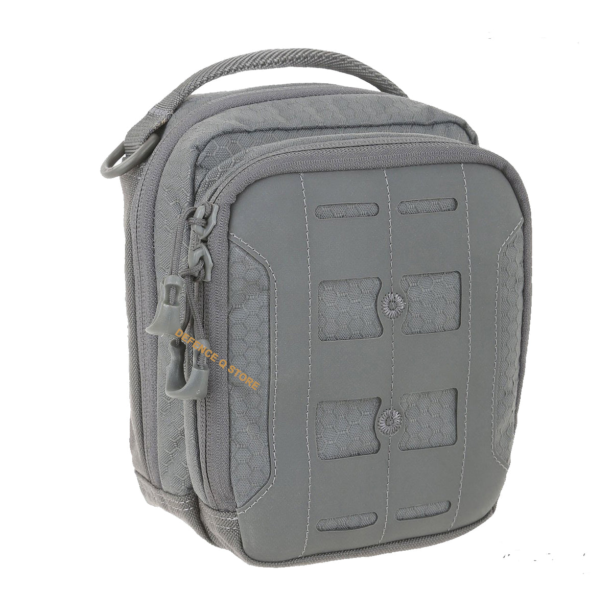 The AUP Accordion Utility Pouch is a small pouch with accordion style dividers. It has a frontal zippered compartment with elastic organization and a top carry handle made from comfortable Shapeshift webbing. www.moralepatches.com.au