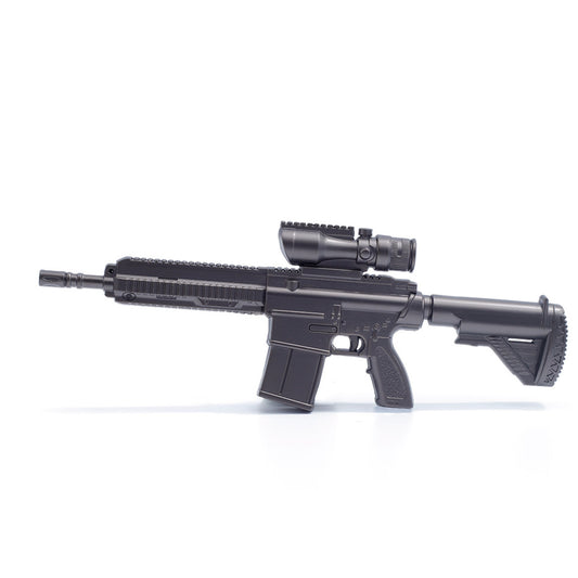 An extended range weapon system used by specialist marksmen, the Heckler and Koch Hk417 enhances the protection of an infantry section. This fantastic miniature replica is a stunning collector's item, perfect for adding to a growing collection or starting a new one. www.moralepatches.com.au