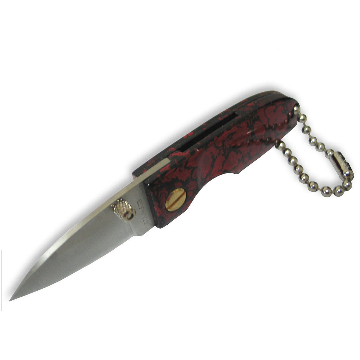 The Cobra Mouse Pocket Knife is the perfect blade to have on the go. With a stainless steel body and a grooved handle, it is comfortable to grip while maintaining strong pressure.  www.moralepatches.com.au red