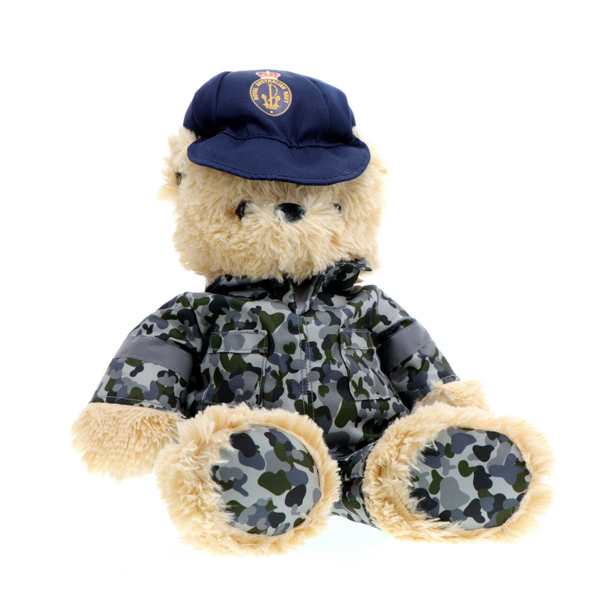 This wonderfully cuddly 40cm Navy bear brings joy to both young and old, and celebrates the brave heroes of the Royal Australian Navy. Show your pride in our country and express your admiration with this possibly most lovable Navy bear ever. Unforgettable comfort and delight guaranteed! www.moralepatches.com.au