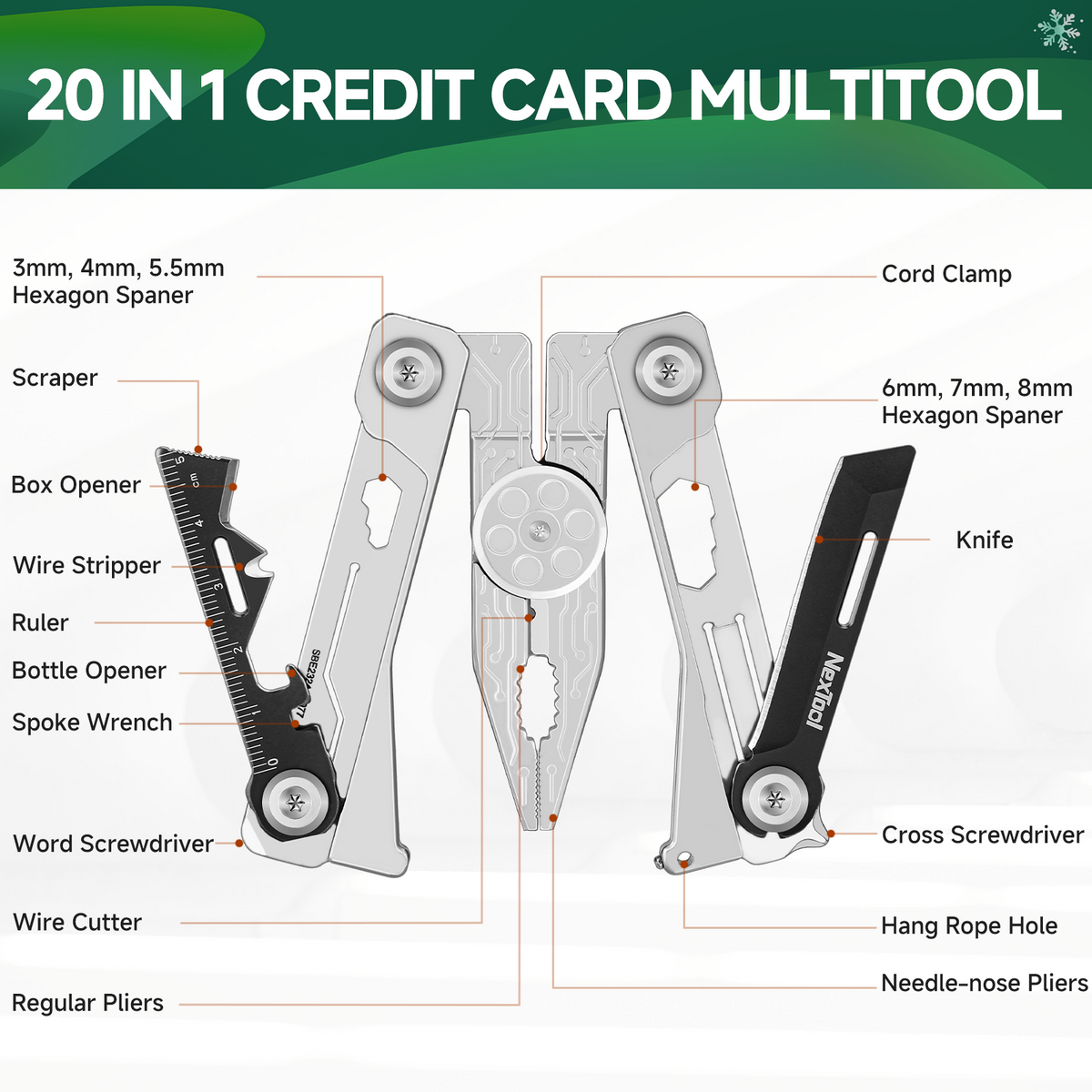 The NexTool Silver Blade EDC Tool is engineered as a minimalist everyday carry cutting solution built for portability and reliability. Designed with a compact folding structure, it delivers practical cutting performance while maintaining a slim and lightweight profile suitable for pocket carry. www.moralepatches.com.au