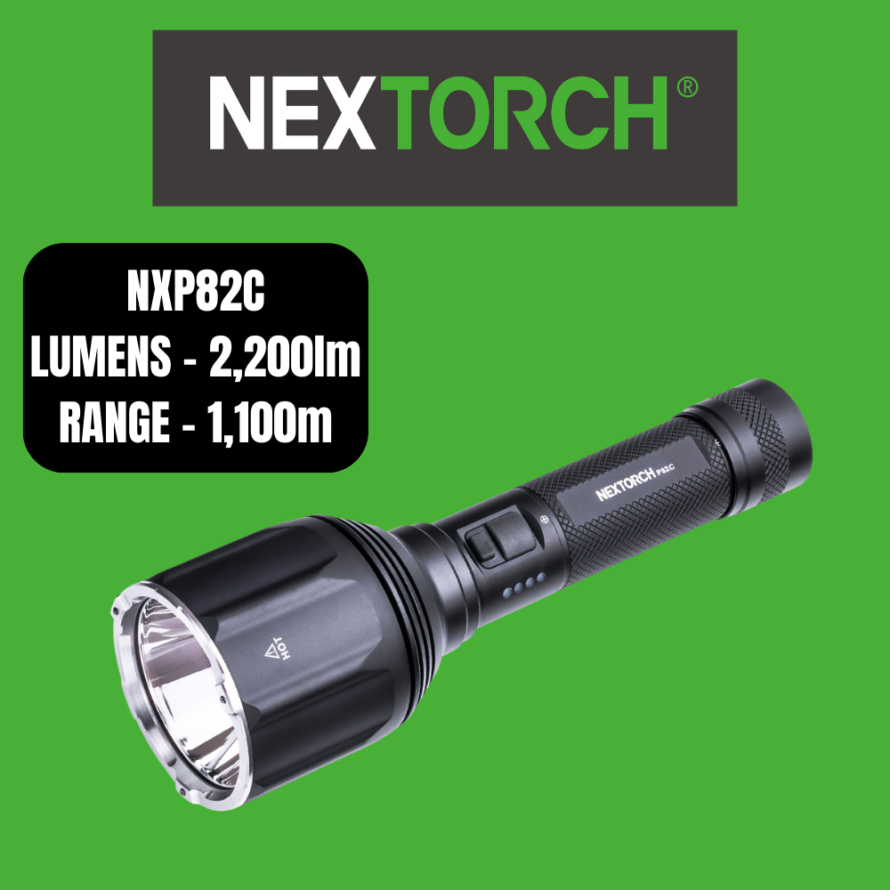The Nextorch P82C 2200 Lumen Long-Range Flashlight is engineered for professionals and outdoor enthusiasts who need powerful, reliable illumination over long distances. www.moralepatches.com.au