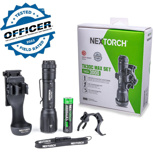 Introducing the NEXTORCH TA30C MAX POLICE KIT, meticulously crafted to exceed the standards of law enforcement professionals while offering versatile everyday carry capabilities www.moralepatches.com.au