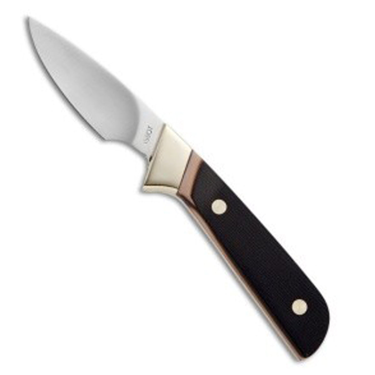 This Old Timer Lil’ finger Knife is a great tool to take along on hunting trips. It features a stainless steel satin finish drop blade and polymer composite scales over a full tang with brass rivet construction. Includes a leather sheath with 1″ belt loop. www.moralepatches.com.au