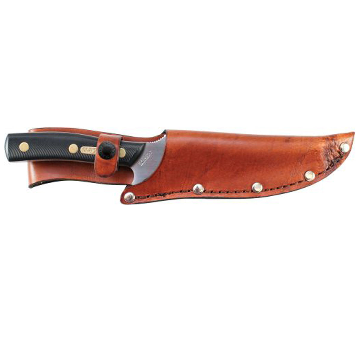 This Old Timer Deerslayer Knife is a great tool to take along on hunting trips. It features a stainless steel satin finish clip point blade. The full tang blade is clad with polymer composite scales, and nickel silver rivet construction. The Deerslayer comes with a leather sheath. www.moralepatches.com.au