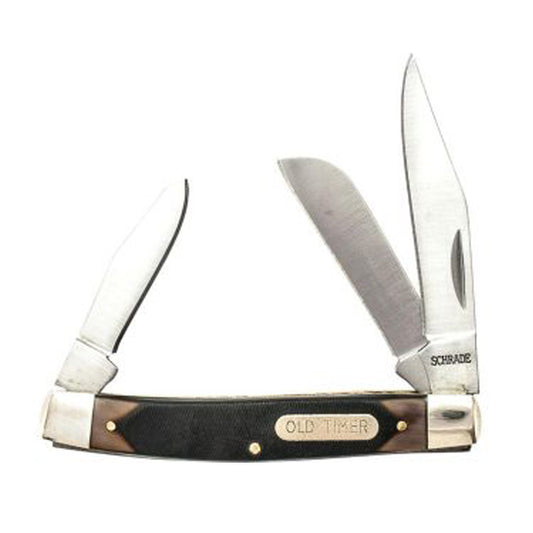 This Old Timer classic Middleman pocket knife is an American tradition. Often found in many of our grandfather pockets, the Middleman features a satin finished stainless steel clip point and sheepsfoot on one end and a pen blade on the other end with slip joint construction. The stockman-shaped handle features polymer composite scales, brass liners, polished nickel silver bolsters, and brass rivet construction. www.moralepatches.com.au