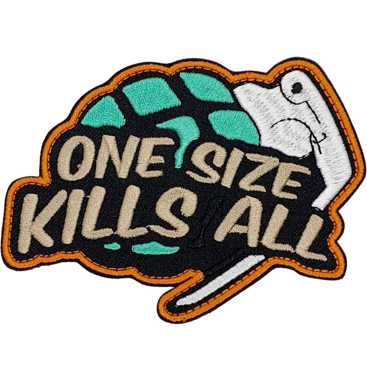 Elevate your gear to the next level with the One Size Kills All Patch Hook & Loop. Easily attach it to any piece of field gear, clothing, or create a unique patch display! Infuse some fun and spookiness into your style today. www.moralepatches.com.au