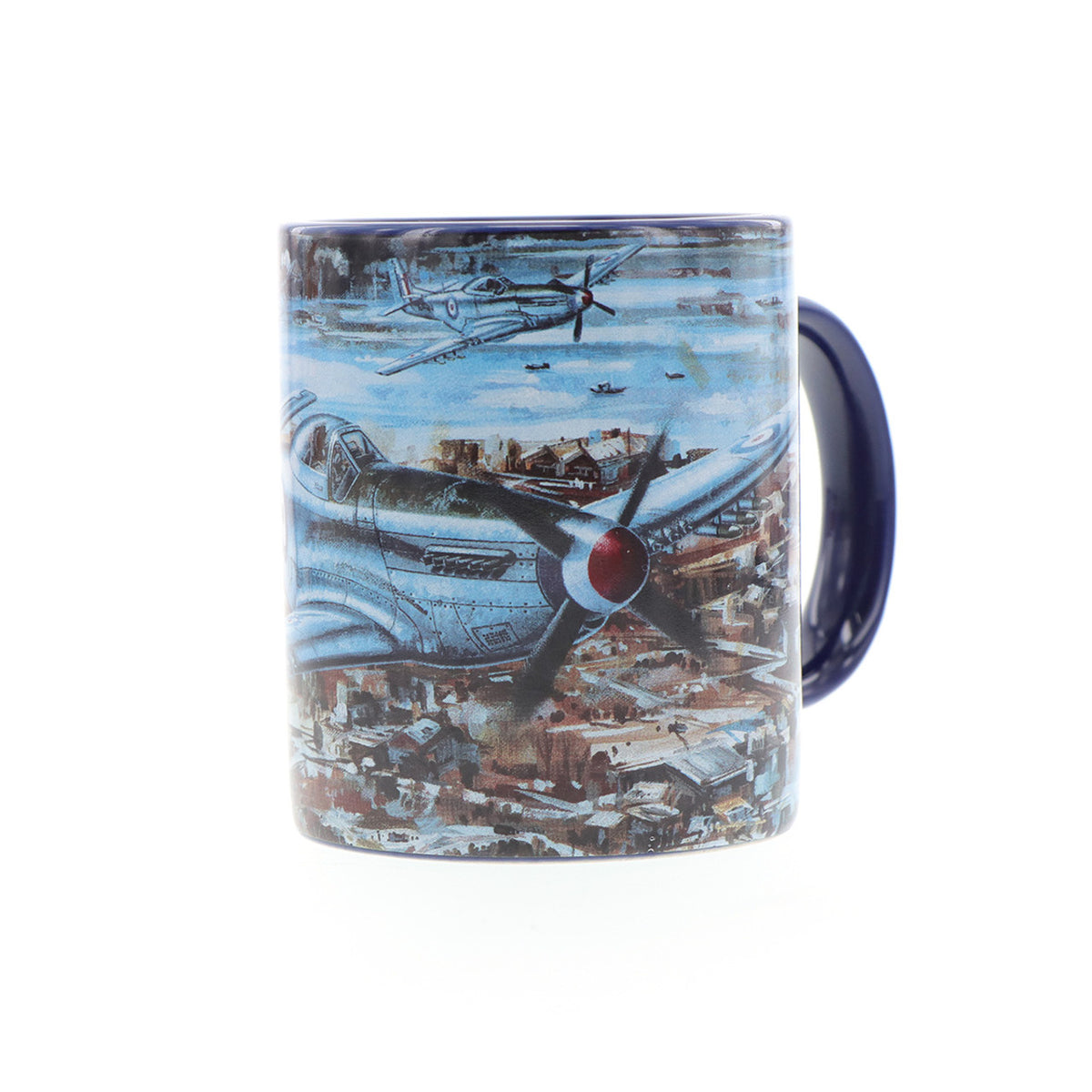 With only 1000 mugs available worldwide, it is a rare find. The mug showcases Drew Harrison's masterpiece, "Cutting the Lines," along with a schematic of the aircraft in the base. Made from durable ceramic with an easy-grip handle and scratch-resistant finish, this mug is perfect for enjoying both hot and cold beverages. www.moralepatches.com.au