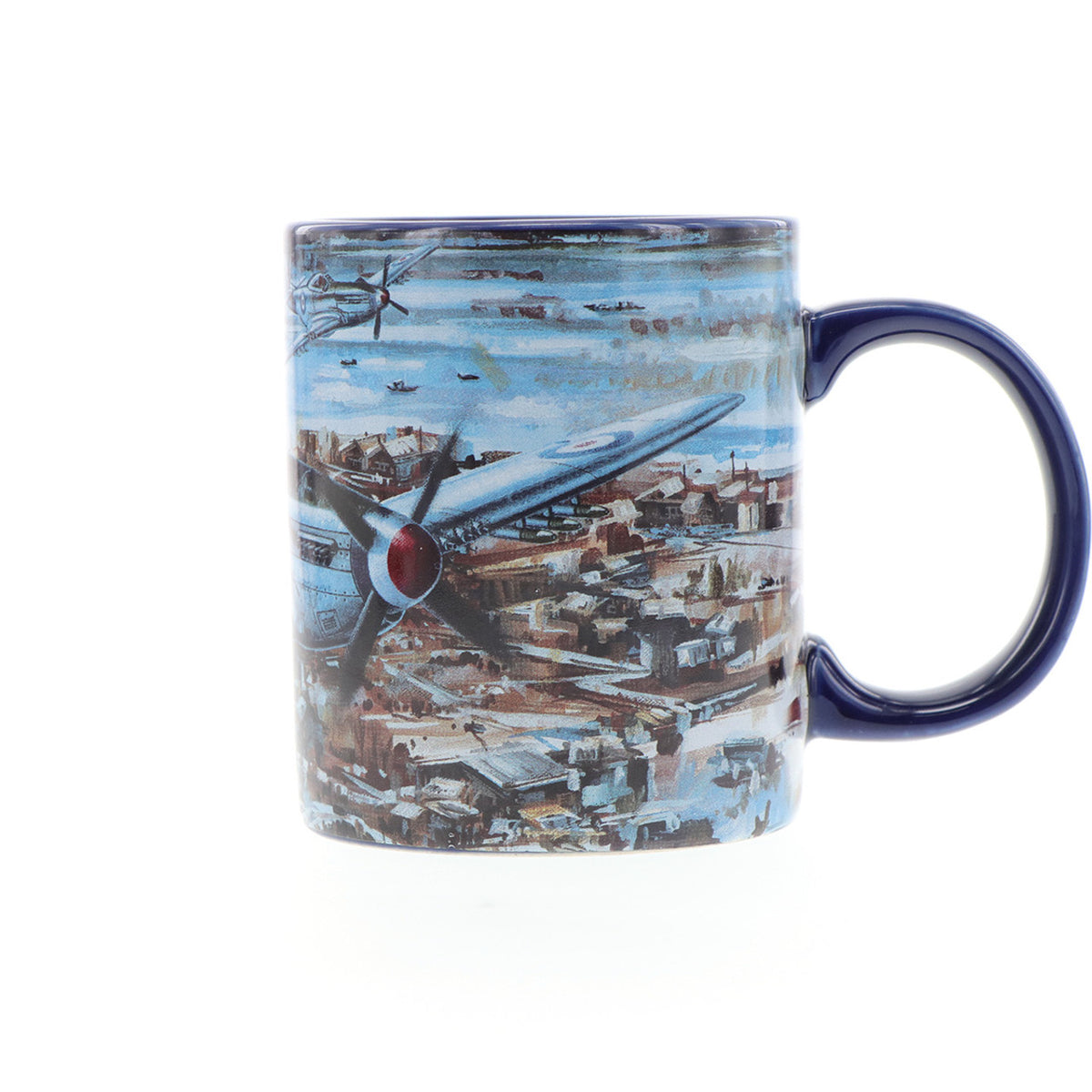 With only 1000 mugs available worldwide, it is a rare find. The mug showcases Drew Harrison's masterpiece, "Cutting the Lines," along with a schematic of the aircraft in the base. Made from durable ceramic with an easy-grip handle and scratch-resistant finish, this mug is perfect for enjoying both hot and cold beverages. www.moralepatches.com.au