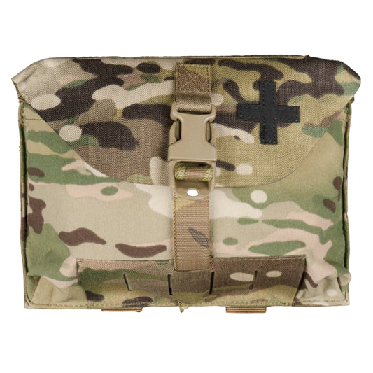 The Platatac ASAD First Line Belt IFAK is a compact, belt-mounted medical pouch designed for fast access and minimal bulk. Optimised for wear in the small of the back and mounted upside down, it keeps lifesaving medical essentials within easy reach—without interfering with your movement or other gear. www.moralepatches.com.au