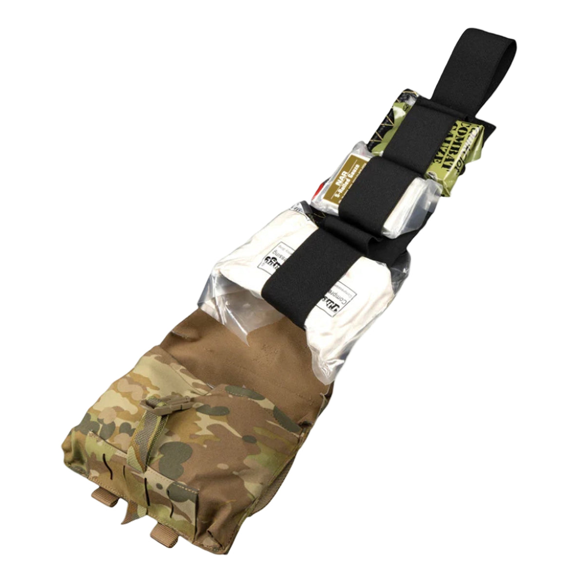 The Platatac ASAD First Line Belt IFAK is a compact, belt-mounted medical pouch designed for fast access and minimal bulk. Optimised for wear in the small of the back and mounted upside down, it keeps lifesaving medical essentials within easy reach—without interfering with your movement or other gear. www.moralepatches.com.au