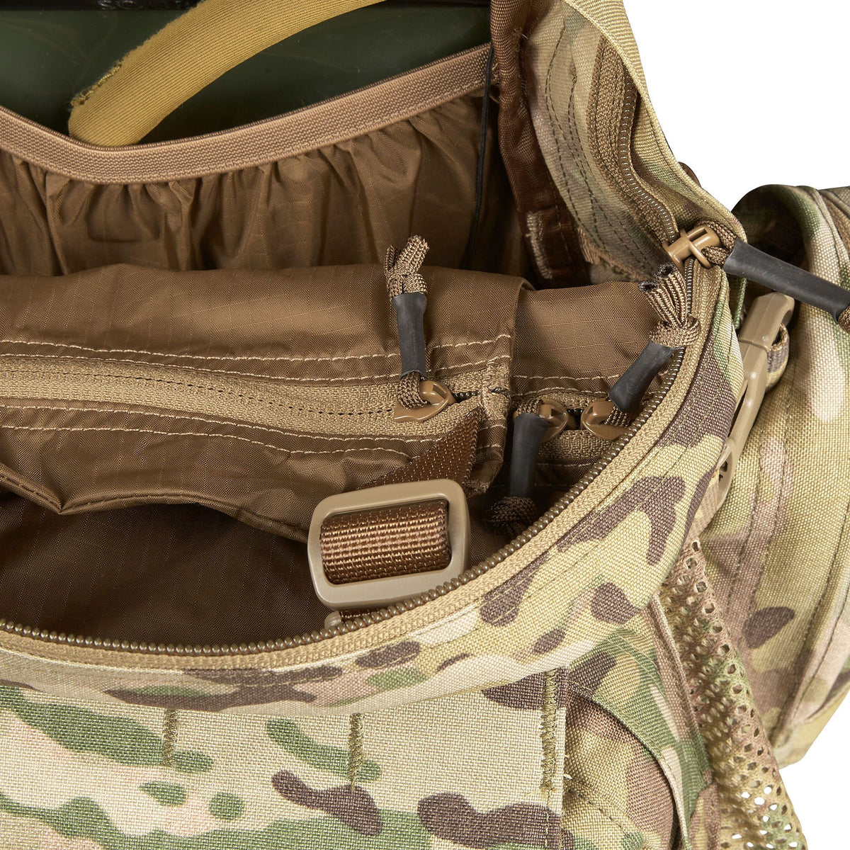 Main compartment 36cm (H) x 23.5cm (W) x 9.5cm (D) Side pockets: 19cm (H) x 9cm (W) x 5cm (D) Front zippered pouch: 25cm (at widest) x 6cm (D) Mesh cargo compartment: 20cm (H) x 23.5cm (W) x 14.5cm (D) Weight 1.02Kg www.moralepatches.com.au