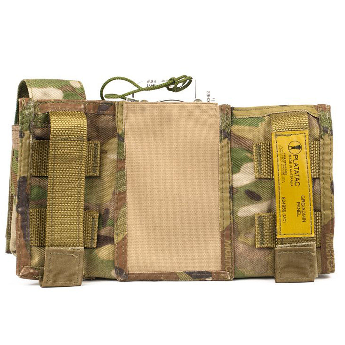 The GRG (Grid Reference Graphic) Admin panel is designed to hold small maps, checklists, target pictures or other key data needed in hard copy. www.moralepatches.com.au front view rear view of case