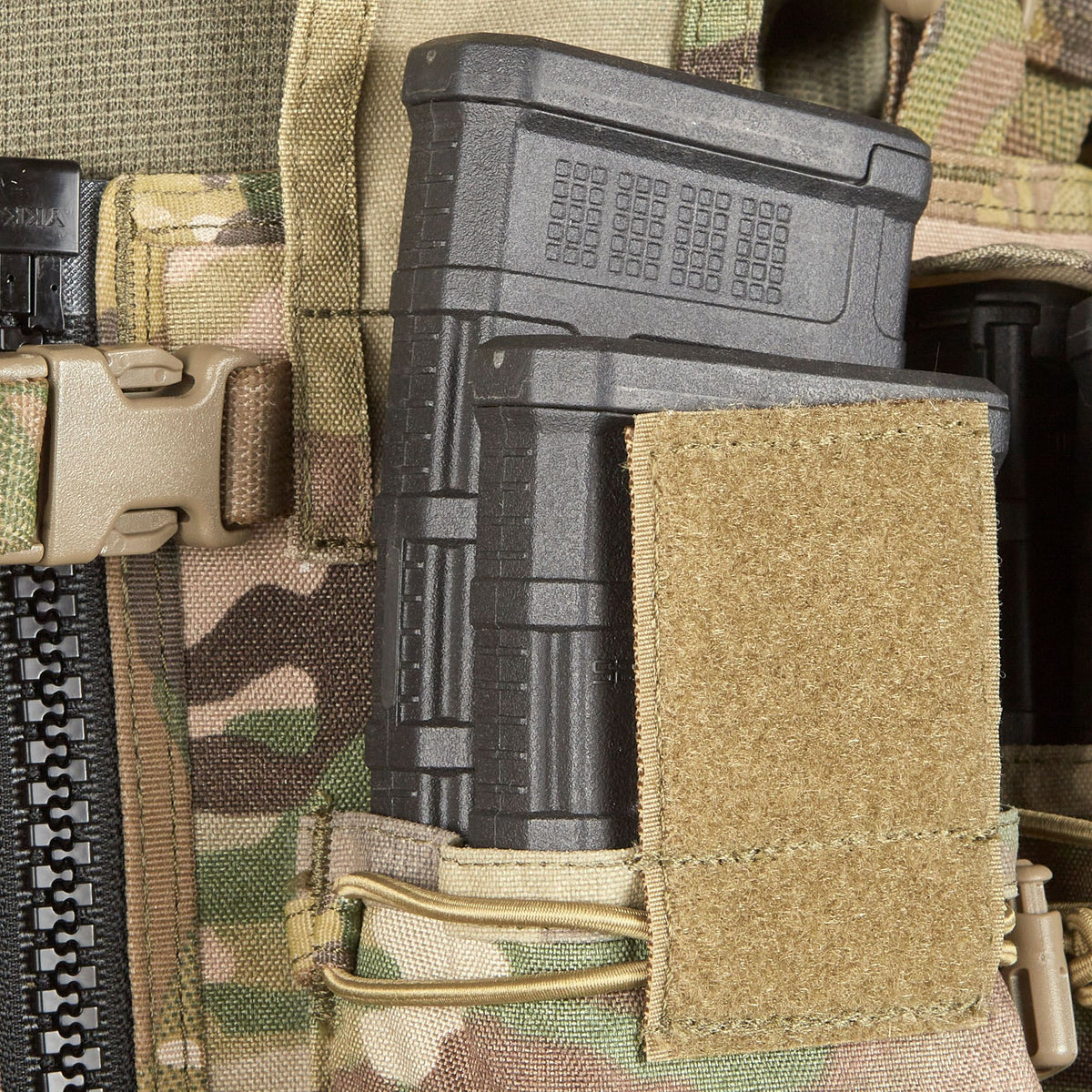 The PLATATAC VM load-bearing CAF MOD chest rig is an ambidextrous, general-purpose, no-frills, load carriage solution designed with flexibility and ease of use in mind.  It is designed to work as a standalone chest rig,or mounted to a plate carrier via quick release ITW clips. It features a large zipper in the middle for easy donning and doffing when wearing cold weather kit, or with armour. www.moralepatches.com.au where the army shops