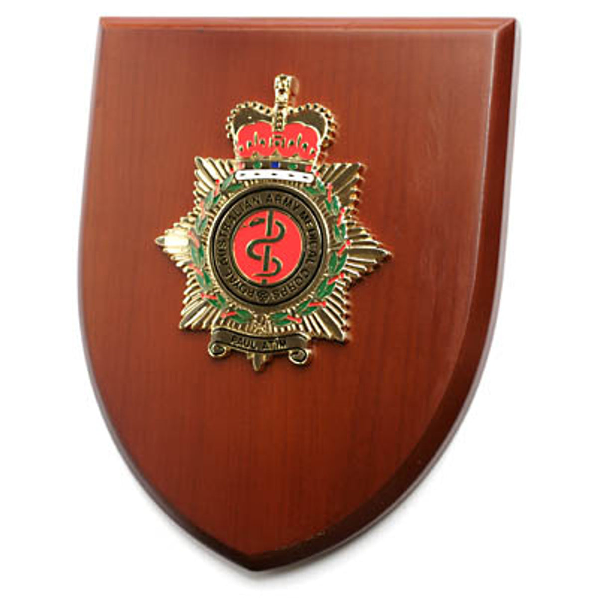 An Exceptional Royal Australian Army Medical Corps (RAAMC) Plaque is now available for order. This stunning plaque showcases a 100mm full colour enamel crest, elegantly placed on a 200x160mm timber finish shield. www.moralepatches.com.au