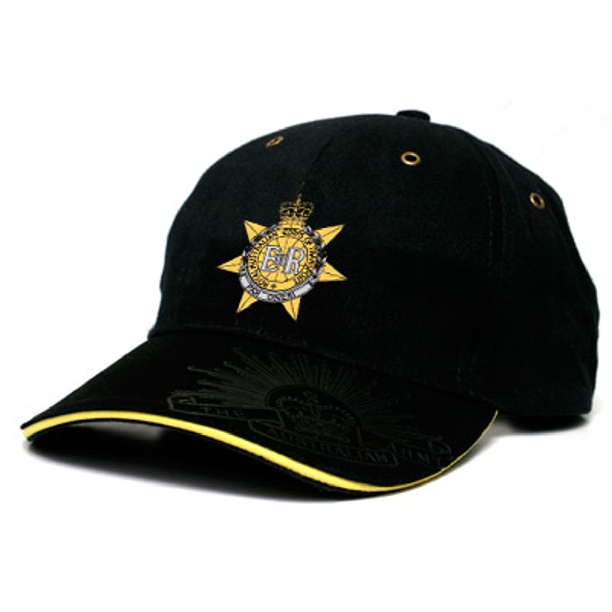 This RACT cap is a head-turner with its stylish yet practical design. Woven with quality heavy cotton, it features the RACT crest embroidered on the front and the Rising Sun Badge embossed on the peak and engraved on the buckle. An eye-catching addition to any wardrobe! www.moralepatches.com.au