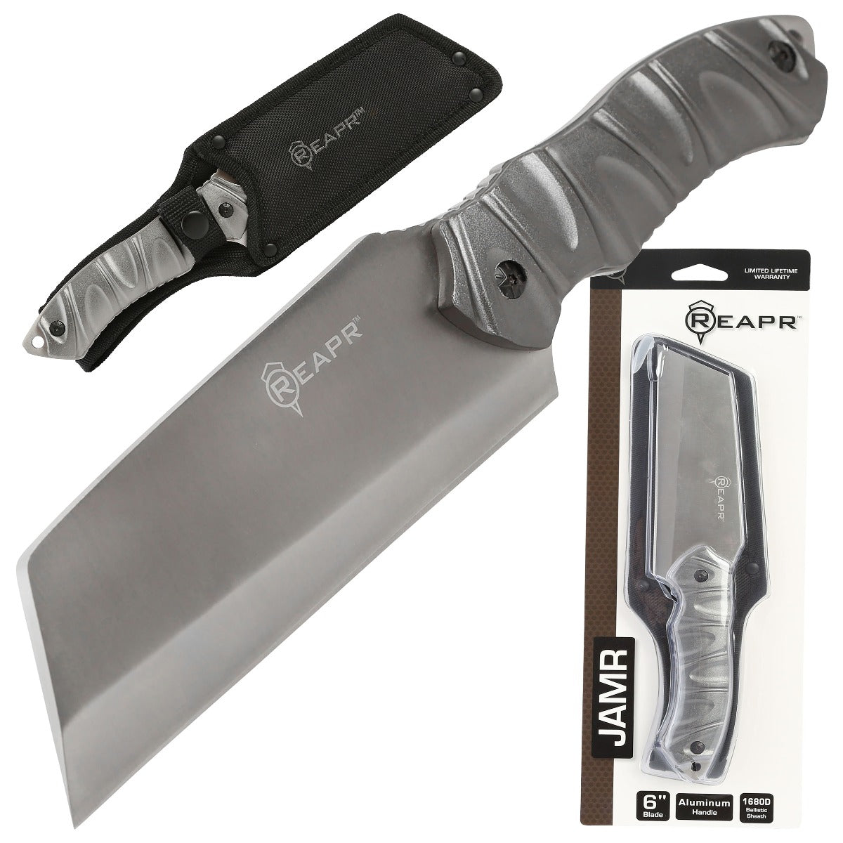 The Reapr JAMR Knife is the ultimate in versatile, tactical fixed-blade knives. The JAMR features an industry first modified cleaver blade, combining the functions of a cleaver, drop point knife and reverse tanto blade to meet a variety of demands, whether as a hunting knife, camping knife, and for guiding, tactical and survival use.  www.moralepatches.com.au
