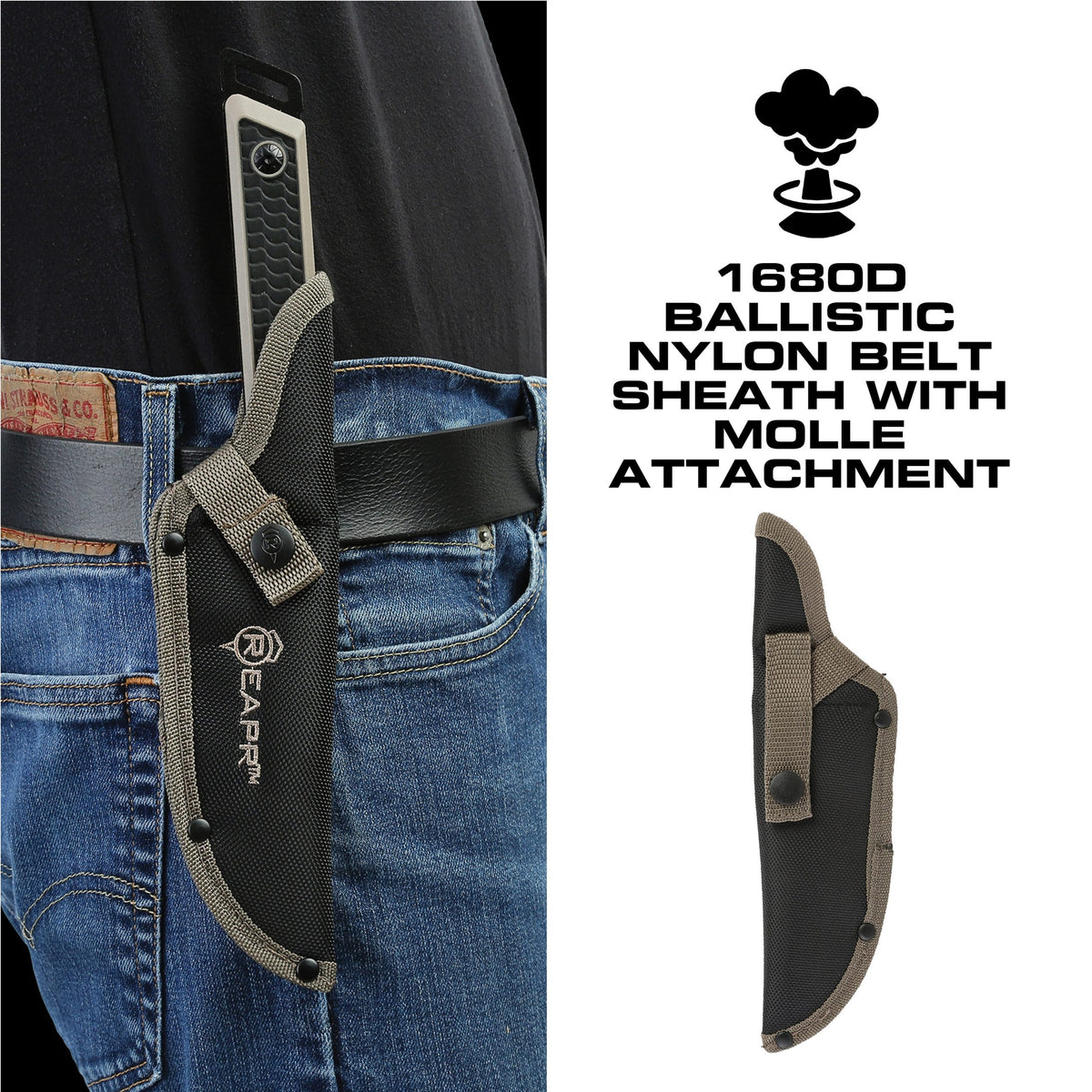 You get everything you need with the Reapr Versa Camp Knife. Born in the kitchen but raised in the wild, it’s tough, durable, and versatile. Whatever your campsite cutting needs, this knife can handle it. www.moralepatches.com.au