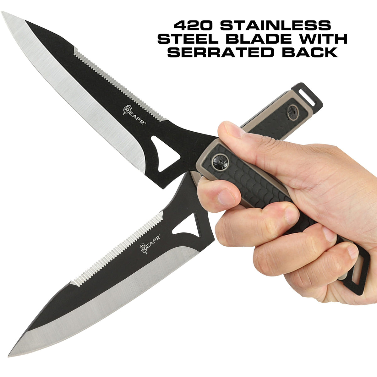 You get everything you need with the Reapr Versa Camp Knife. Born in the kitchen but raised in the wild, it’s tough, durable, and versatile. Whatever your campsite cutting needs, this knife can handle it. www.moralepatches.com.au