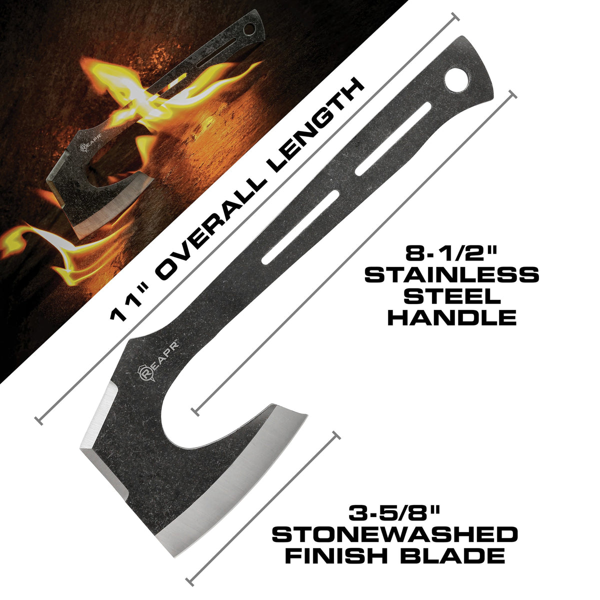 Find your perfect set of throwers in the Chuk 3 Piece Axe Set. Lightweight and ready to fly, the 3-5/8” stonewashed finished blade is perfectly balanced. These Axes are a great recreational tool for camping, parties, barbecues and more. www.moralepatches.com.au