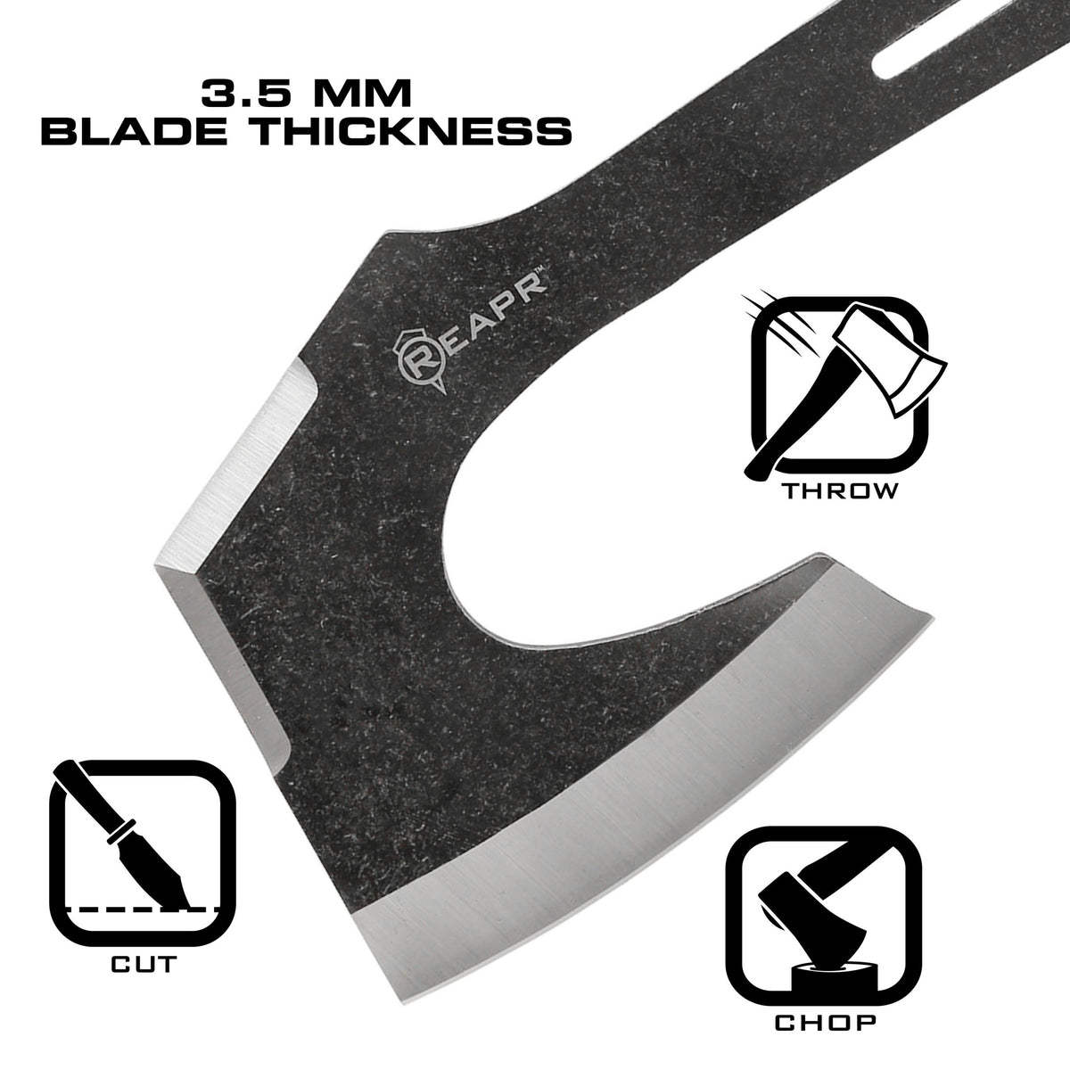 Find your perfect set of throwers in the Chuk 3 Piece Axe Set. Lightweight and ready to fly, the 3-5/8” stonewashed finished blade is perfectly balanced. These Axes are a great recreational tool for camping, parties, barbecues and more. www.moralepatches.com.au