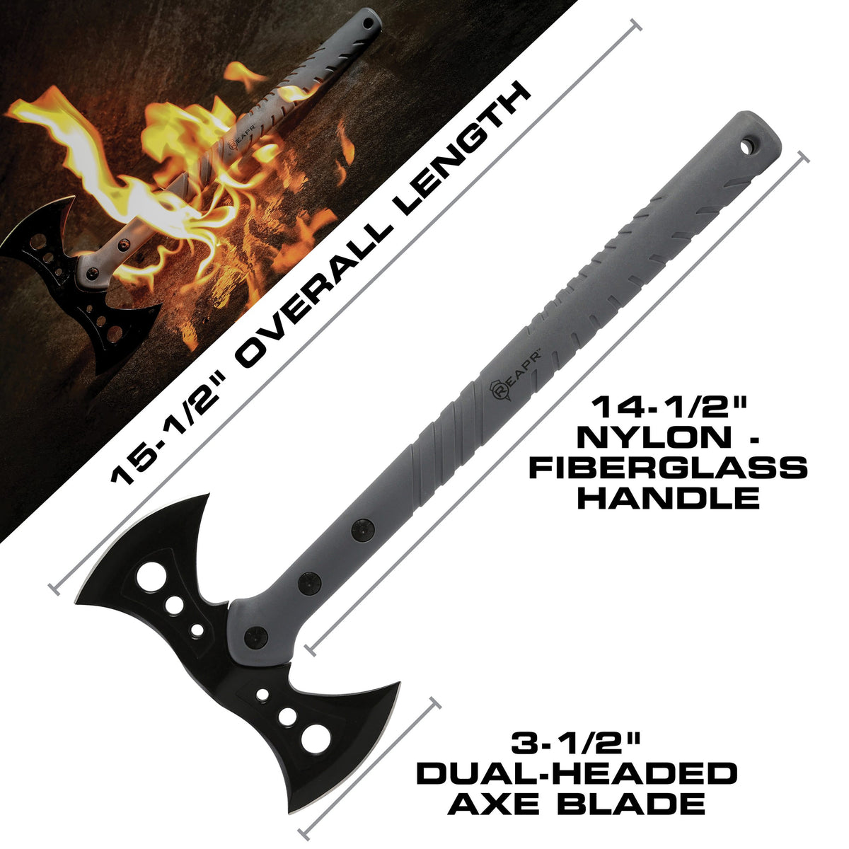 When you need a tactical survivalist axe that holds up to the rigors of any camping or hunting trips, the REAPR 11779 Sidewinder takes care of all your survivalist and hunting needs. www.moralepatches.com.au