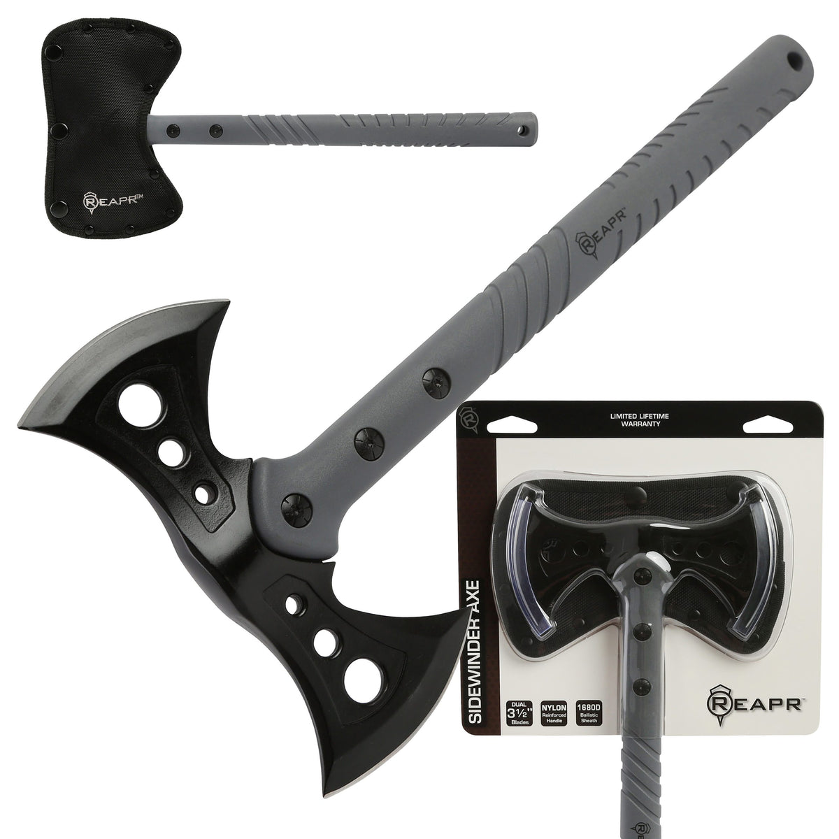 When you need a tactical survivalist axe that holds up to the rigors of any camping or hunting trips, the REAPR 11779 Sidewinder takes care of all your survivalist and hunting needs. www.moralepatches.com.au