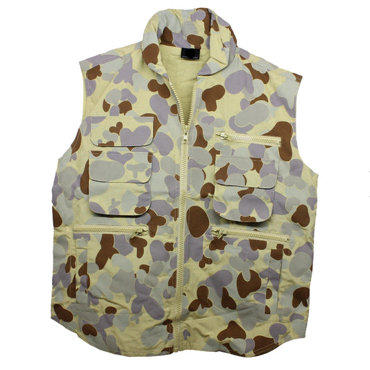 The Ranger Vest DPDU is designed for those who require versatility in their wardrobe. Offering 8 pockets, with a range of velcro flaps, zips, and hand-warmers, this high-utility vest is made of a blend of 75% cotton and 25% polyester for the outer shell and 100% cotton for the inner, providing a refined, luxurious look and feel. Perfect for outdoor wear, this multi-purpose vest is a must-have item for the fashion-forward and practical. www.moralepatches.com.au