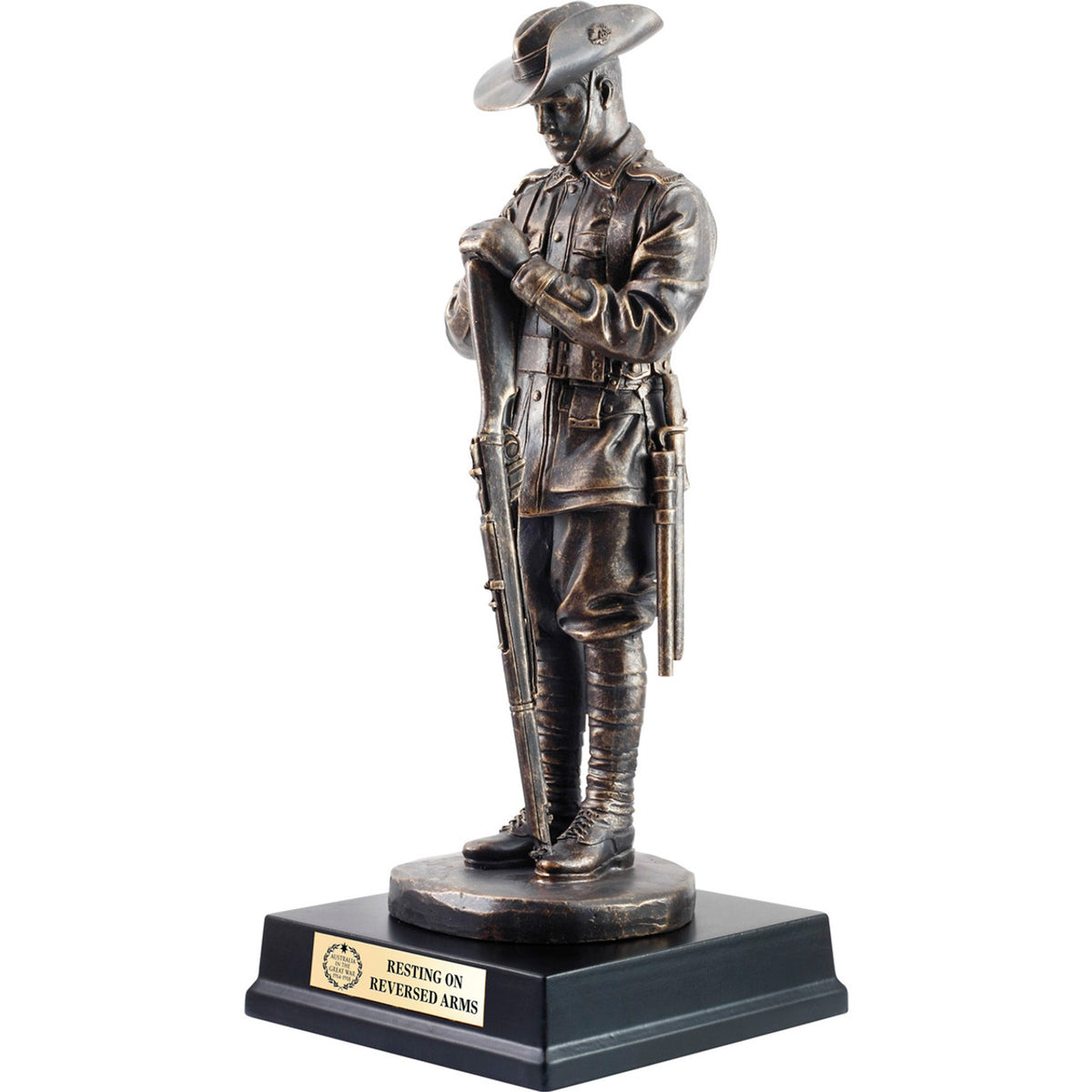Resting on Reversed Arms' is one of the most moving figurines in the Australia in the Great War series. www.moralepatches.com.au