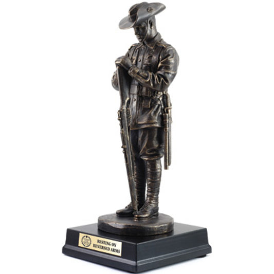 Resting on Reversed Arms' is one of the most moving figurines in the Australia in the Great War series. www.moralepatches.com.au