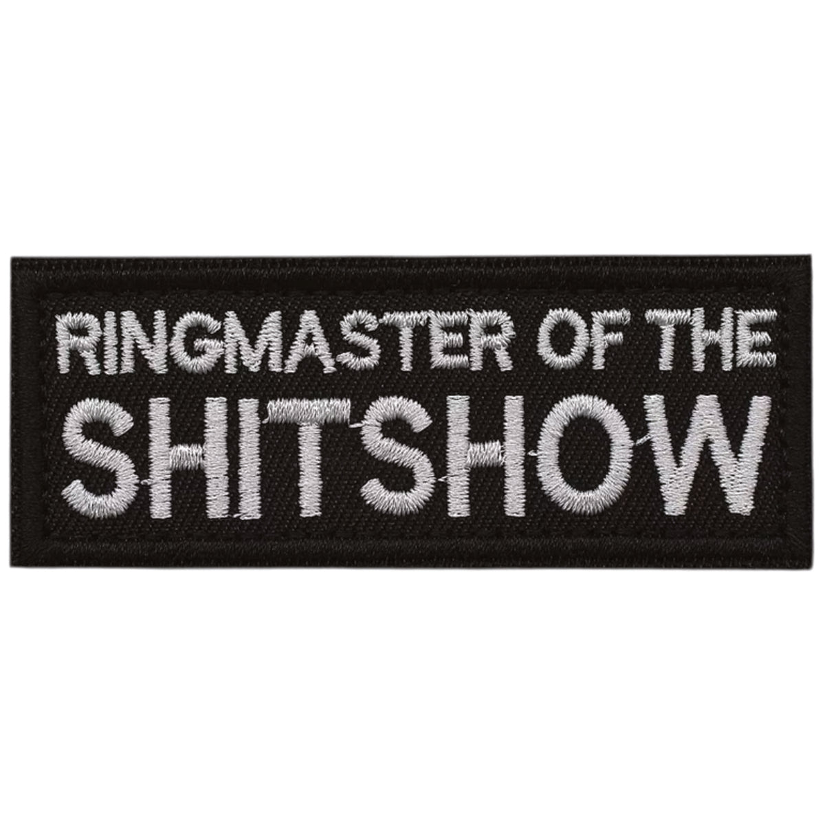 Ringmaster Of The Show Morale Patch Velcro Backed, measuring 8x3cm, is a striking and durable addition to personalize your gear with style and toughness. Crafted with high-quality embroidery, this patch features a versatile pattern that blends seamlessly with various tactical and outdoor equipment www.moralepatches.com.au