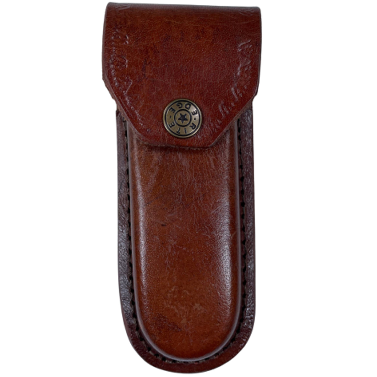 SICUT Brown Leather Belt Pouch Suit upto 5″ Folding Knife