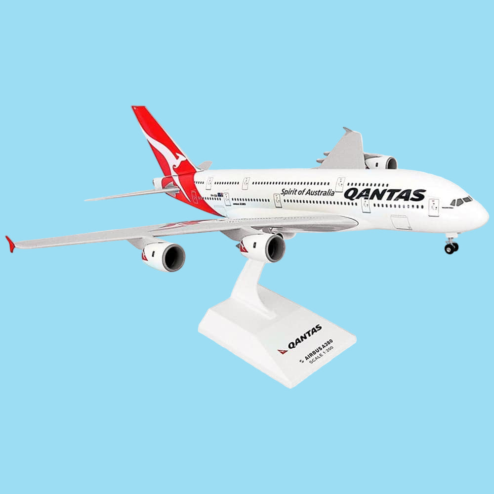 Celebrate Qantas's modern vision with this striking 1/200 scale A380 from Skymarks, showcasing the airline's contemporary new livery on the world's largest passenger airliner. This expertly crafted collectible merges cutting-edge design with aviation's most iconic wide-body aircraft, rendered with exceptional detail and authenticity. www.moralepatches.com.au