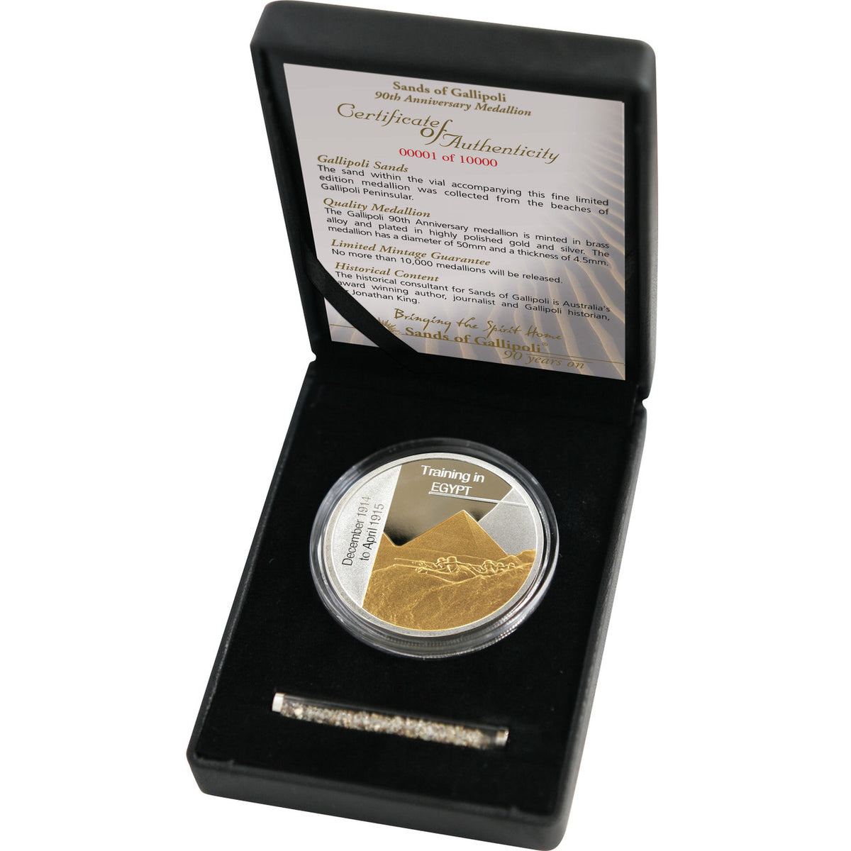 The Stunning Sands of Gallipoli 2005 release Training in Egypt Limited Edition Medallion is a must-have for military enthusiasts and collectors alike. This exquisite medallion pays homage to the Australian Imperial Force's training in Egypt before their journey to Gallipoli. www.moralepatches.com.au
