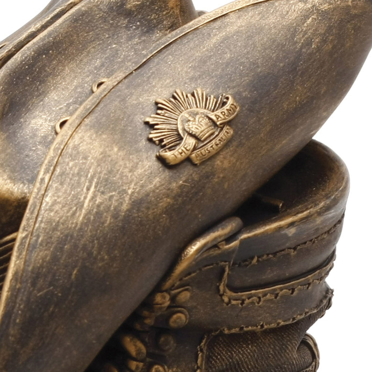 The Master Creations Stand Down Figurine is the perfect present for serving members or veterans. This cold-cast bronze figurine mounted on a wooden block depicts a soldier's slouch hat placed on his combat boots at the end of a long day. This versatile piece can be used as bookends, trophies and will make a great farewell gift. A timeless piece to evoke emotions and discussion. www.moralepatches.com.au
