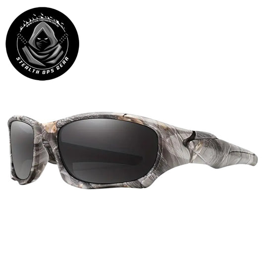 Experience the ultimate in tactical eyewear with Stealth Ops Gear Tactical Sunglasses in Tree Camouflage. Featuring a dark tint for superior glare reduction, these sunglasses offer comfort and durability for all your missions. Stay sharp and protected with gear designed to perform. www.moralepatches.com.au