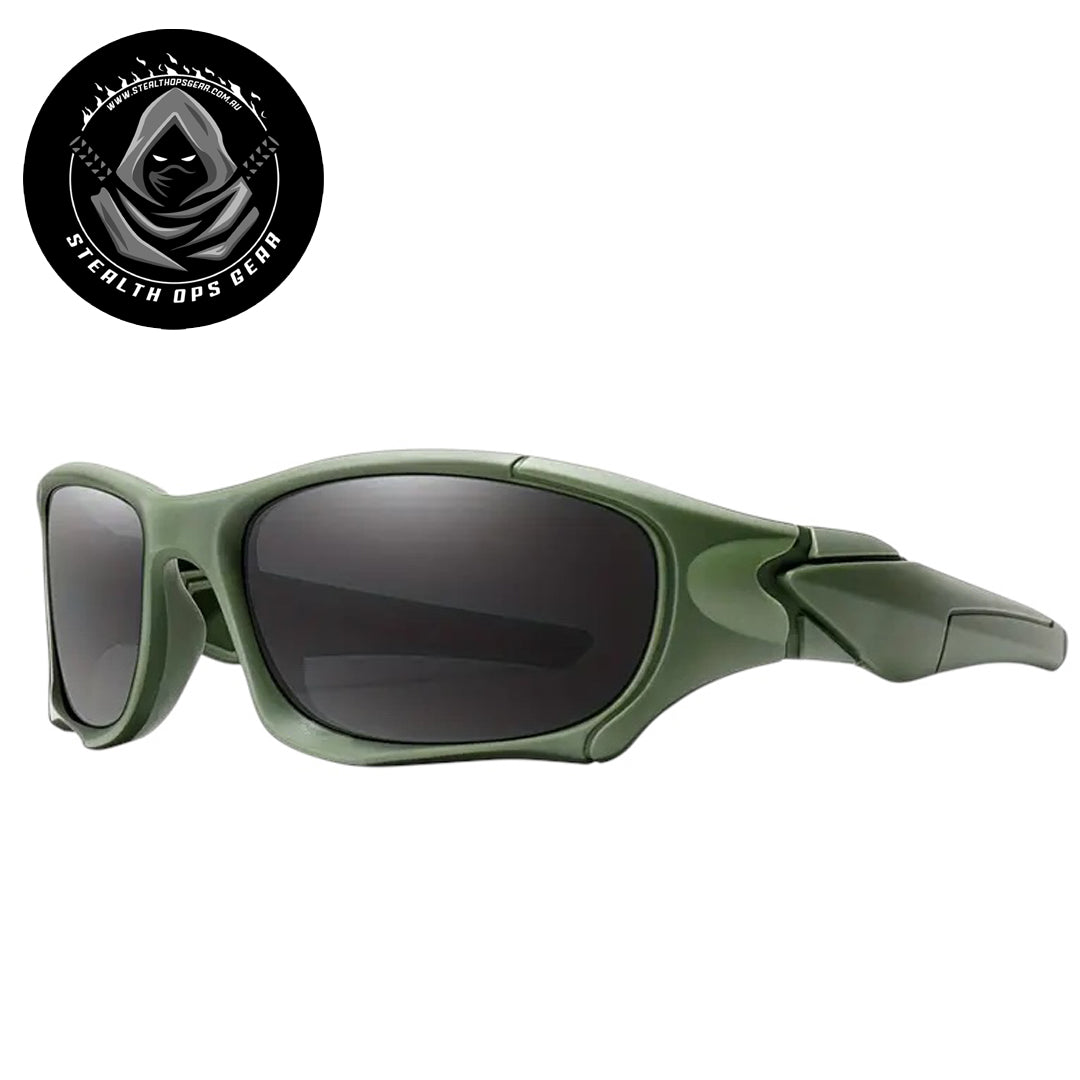 Experience the ultimate in tactical eyewear with Stealth Ops Gear Tactical Sunglasses in Green. Featuring a dark tint for superior glare reduction, these sunglasses offer comfort and durability for all your missions. Stay sharp and protected with gear designed to perform. www.moralepatches.com.au