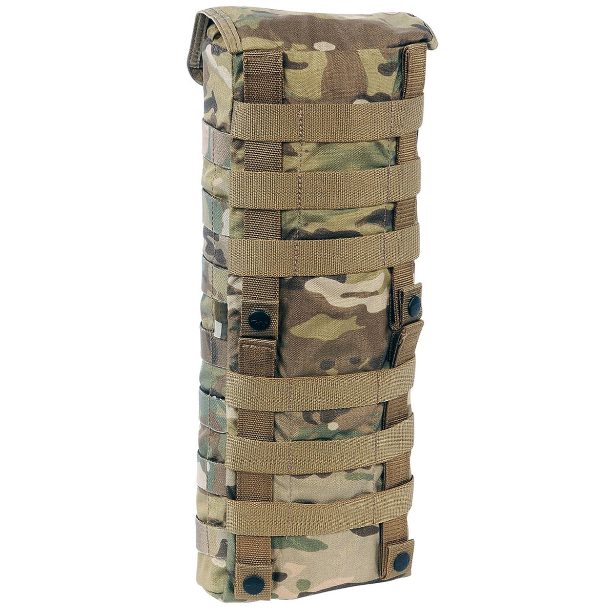 Go full capacity for your hydration needs with the Tasmanian Tiger Tactical Bladder Pouch 3LT - designed to securely and safely store up to 3 L of water and equipped with Universal MOLLE for easy attachment. Take your thirst-quenching to the next level! www.moralepatches.com.au multicam back