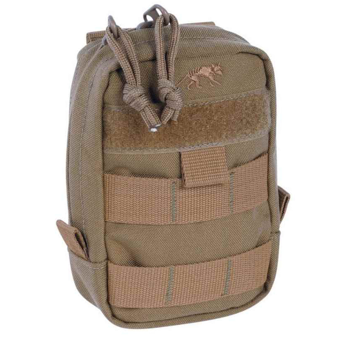 Discover the tactical pouch 1 vertical with MOLLE compatibility, a generously wide zippered entrance, and velcro panels for personalized identification. Keep your gear secure and always know who it belongs to! www.moralepatches.com.au coyote