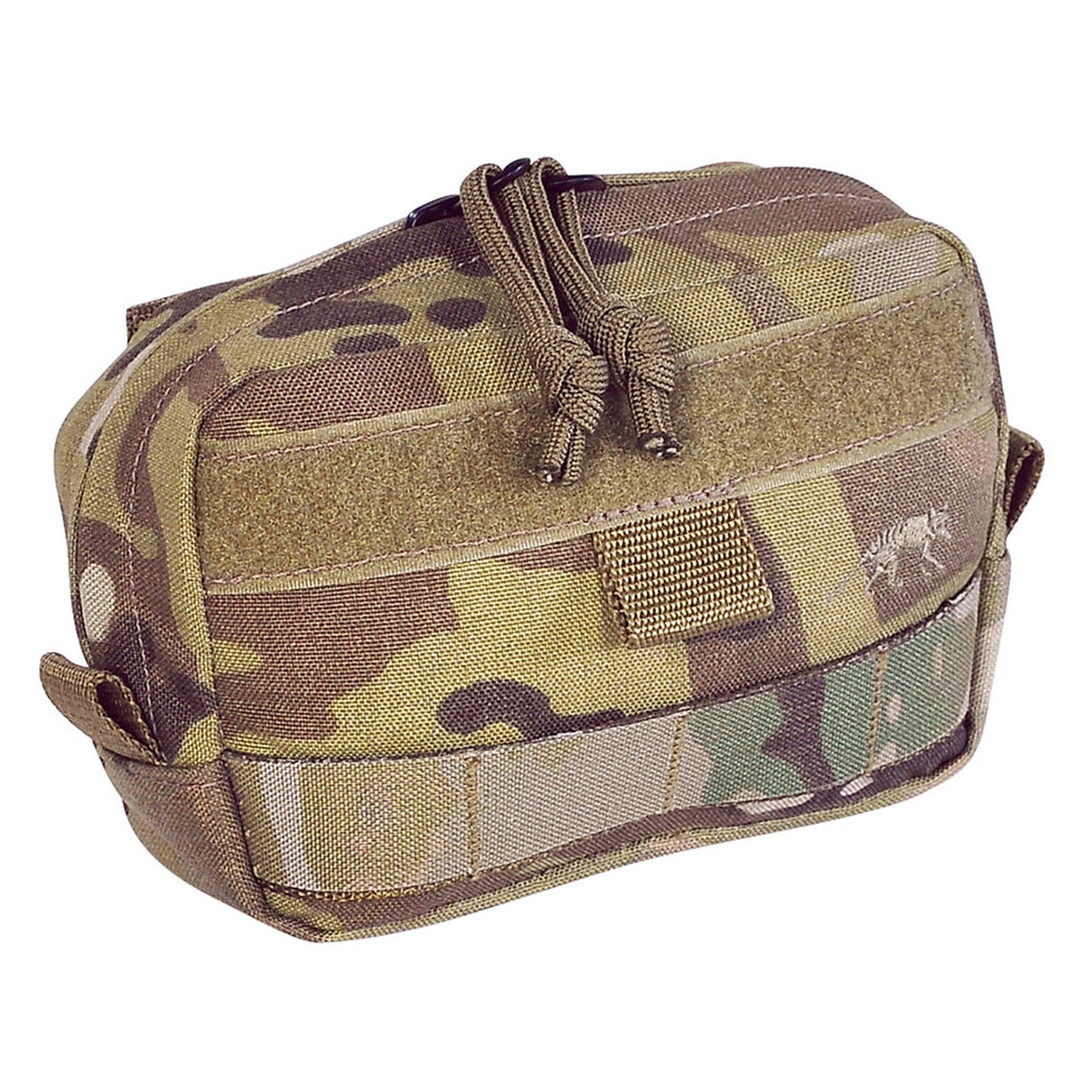 This horizontal pocket features a MOLLE snap button system, an extra wide zipped opening, and hook-and-loop strips for a personalised name tag. Experience the convenience of the Tasmanian Tiger Tactical Pouch 4 Horizontal! www.moralepatches.com.au multicam front