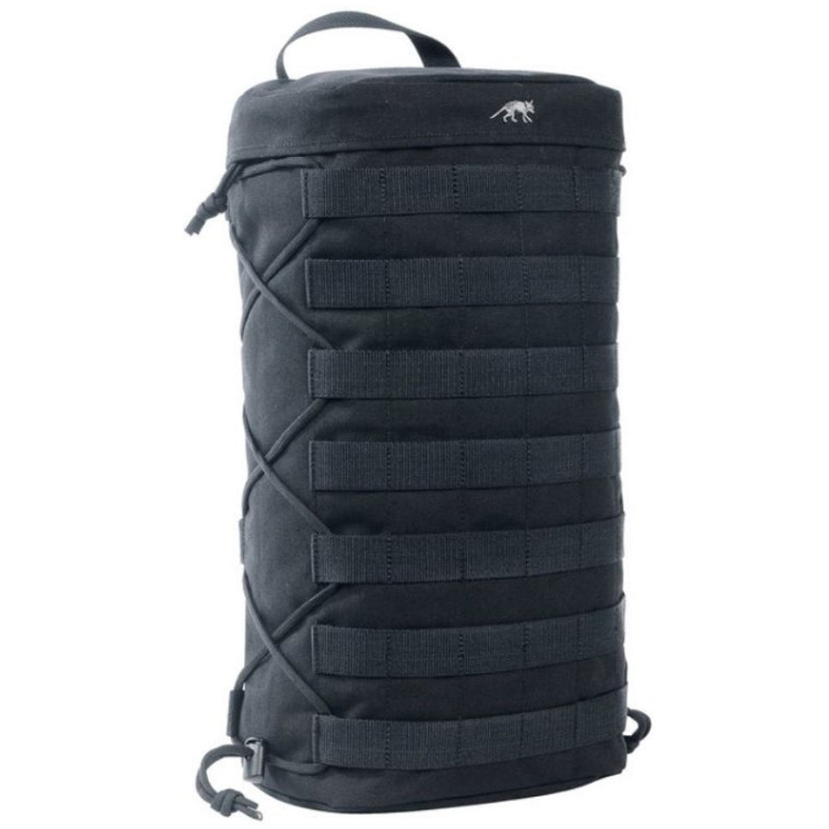 Load up extra gear with this spacious side pouch - designed to fit many popular backpacks! It's the perfect way to stay organized and make the most of your gear. Keep all the essentials within reach and on the go. www.moralepatches.com.au black front view