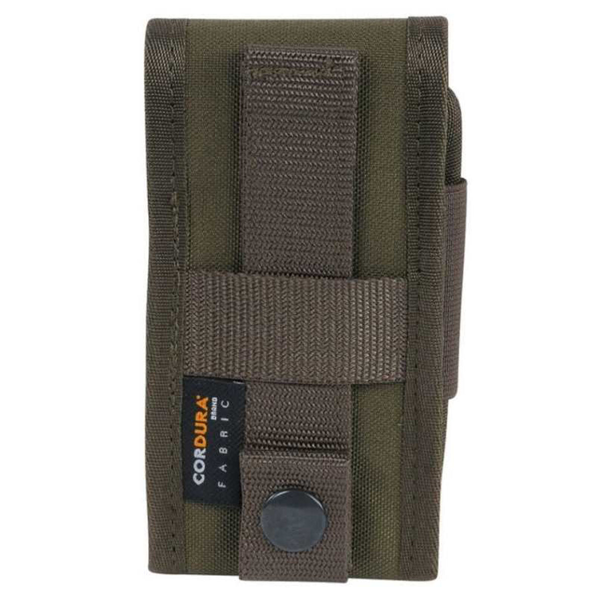 Durable protection for your smartphone with padded reinforcement and four choice sizes. Our tactical phone cover features a MOLLE system for secure carrying - get ready for the ultimate phone protection! www.moralepatches.com.au  back view medium and large