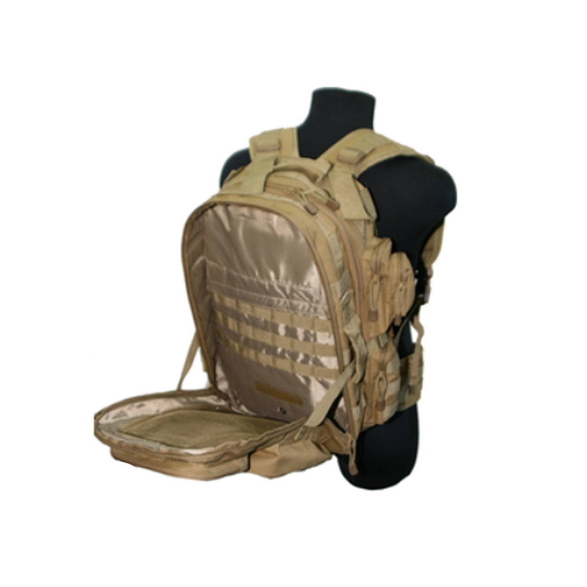 This pack is the ultimate solution for your mission needs! Its main compartment, with a 16.2L capacity, features a hydration pouch and an organizer with multiple pockets. Plus, the secondary 10L compartment comes equipped with a large mesh pocket and internal MOLLE webbing for even more storage. www.moralepatches.com.au