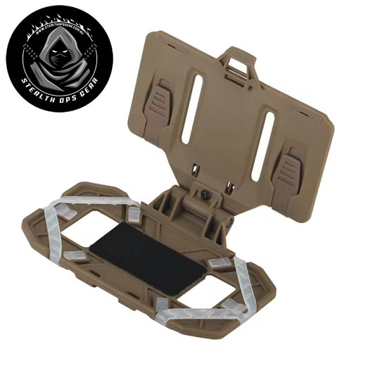 Crafted to hold devices measuring up to 8 x 16 x 2 cm, this board guarantees a secure fit for your gear. It easily mounts onto 4×3 MOLLE systems and is compatible with all MOLLE tactical equipment, making it an essential part of your setup. Featuring a folding fixed buckle, it folds compactly for convenient storage and transport whenever you need. www.moralepatches.com.au