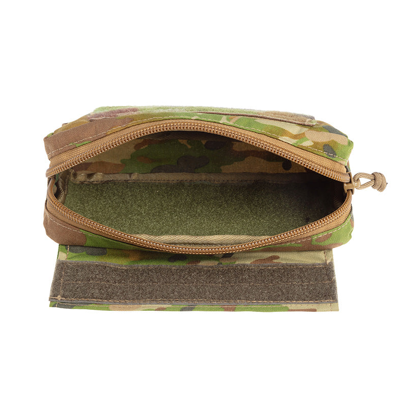 This versatile Tactical Vest Hanging Pouch AMCU serves multiple purposes - from carrying medical supplies, navigation essentials, to stowing general gear. Despite its compact size, it offers ample storage space. It can easily be attached to your vest or chest carrier thanks to its universal sandwich Hook &amp; Loop attachment. www.moralepatches.com.au