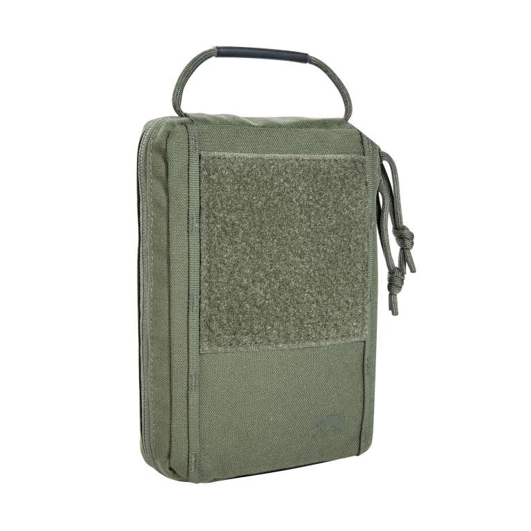 Accessory pocket for writing pad and pens. The TT Note Book Pocket MKII can be opened completely and has a wrist strap for secure transit. www.moralepatches.com.au
