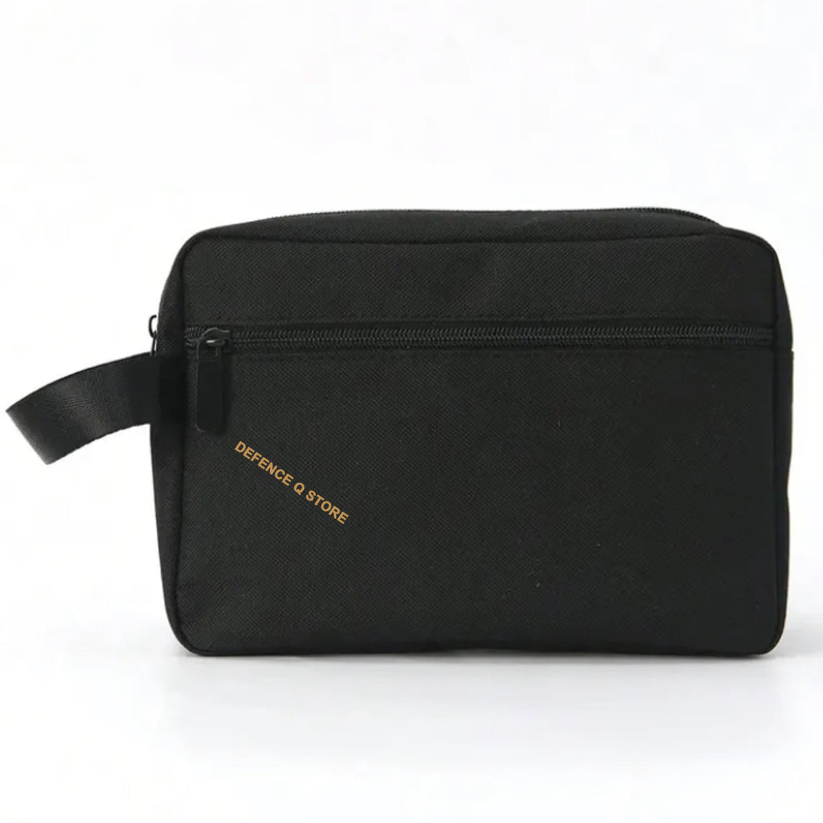 This Toiletry Bag Black is a must-have for any traveler. With dimensions of 16.5cm (H) x 23cm (W) x 9cm (D), it's perfect for storing toiletries and accessories. Made from 100% Polyester, it boasts a sleek and durable design. The side carry handle, front pocket compartment with closeable zip, and top zip closure make it a convenient and stylish choice. www.moralepatches.com.au