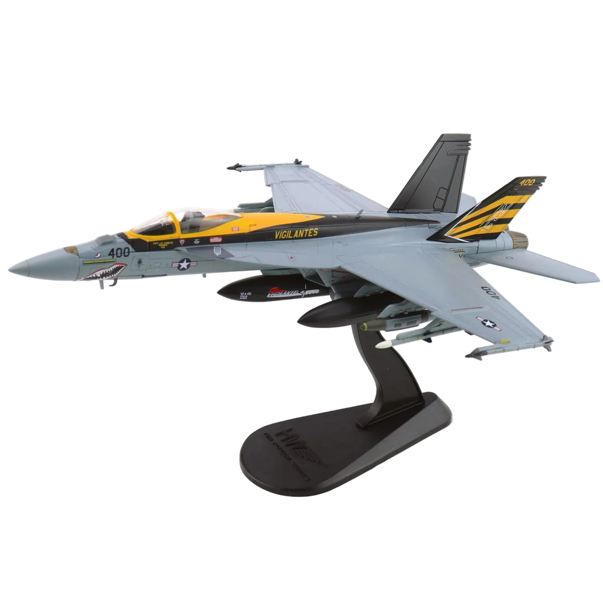 This HA5144 is a 1/72 scale diecast model of the Boeing F/A-18E Super Hornet. It accurately replicates aircraft number 166828 flown by the VFA-151 ‘Vigilantes’ aboard the USS Abraham Lincoln in 2021 www.moralepatches.com.au